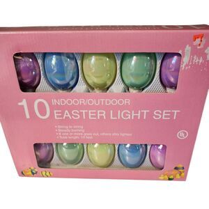 Easter String Lights Plastic Mini Pastel Egg Light Covers Indoor Outdoor Tested